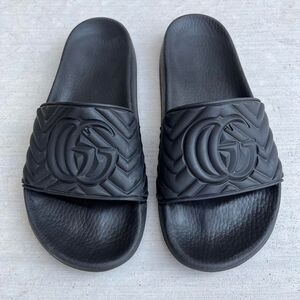 Gucci Matelasse Marmont Slide ‘Black’